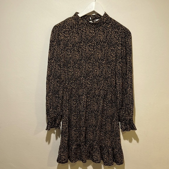 POPSUGAR Mock Turtleneck Long Sleeve Mini Dress Size Medium - Picture 1 of 7
